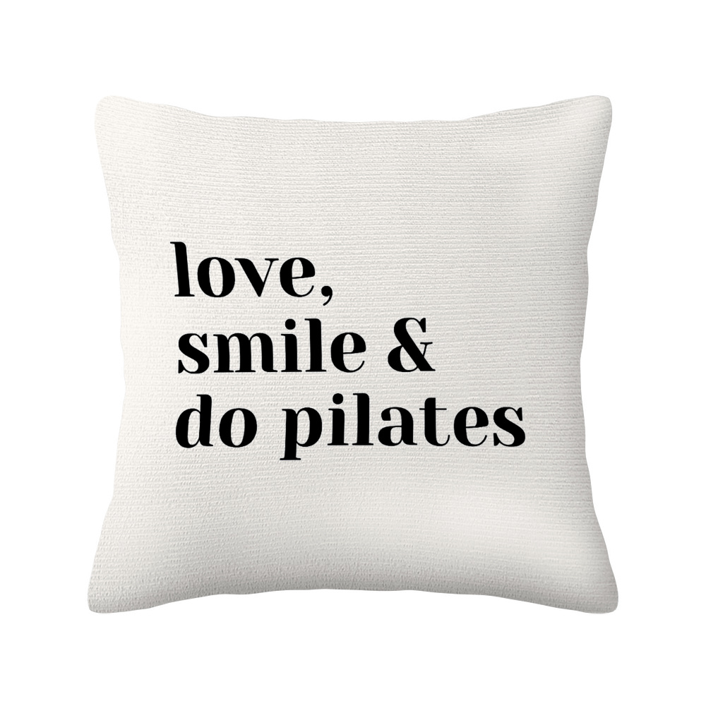 Love Smile Do Pilates Pillowca - Yoga Fitness Quotes ulasan dan harga
