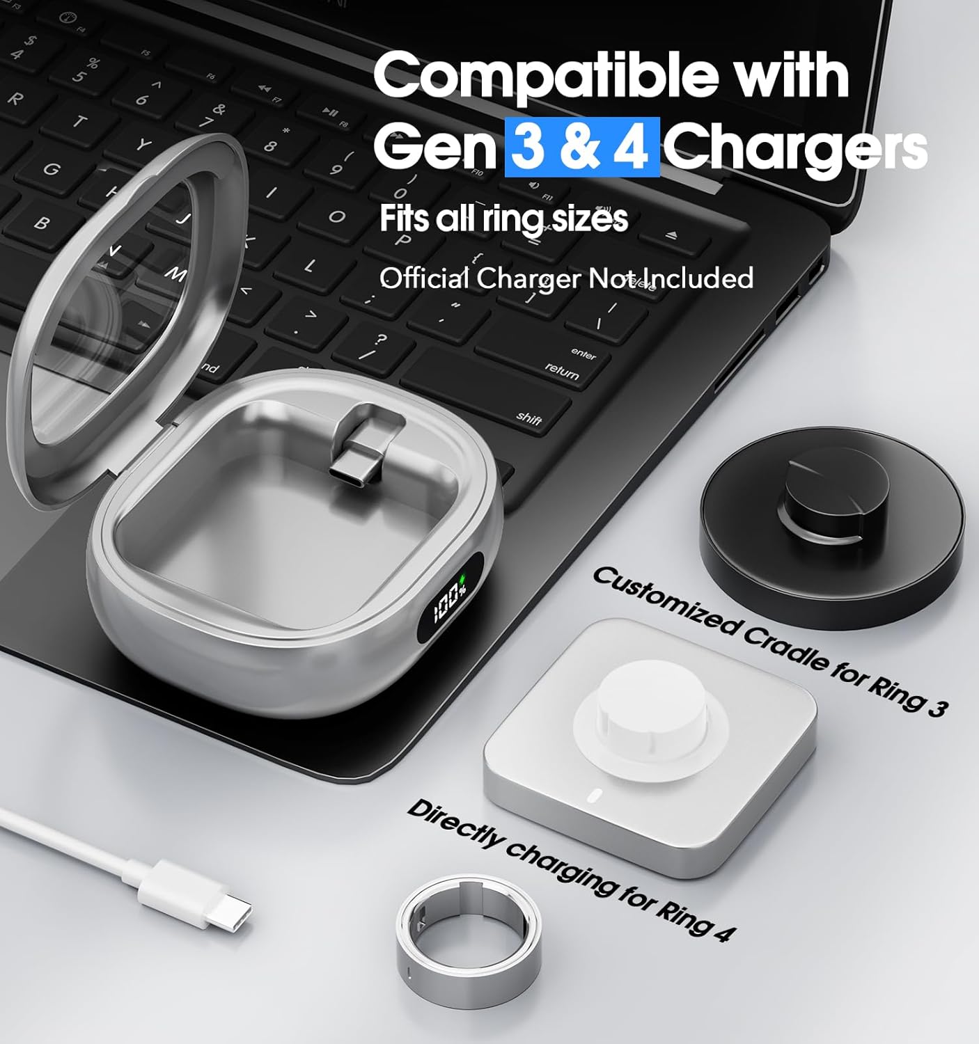 Smart Ring Charging Case Porta - Gymnastics Rings ulasan dan harga