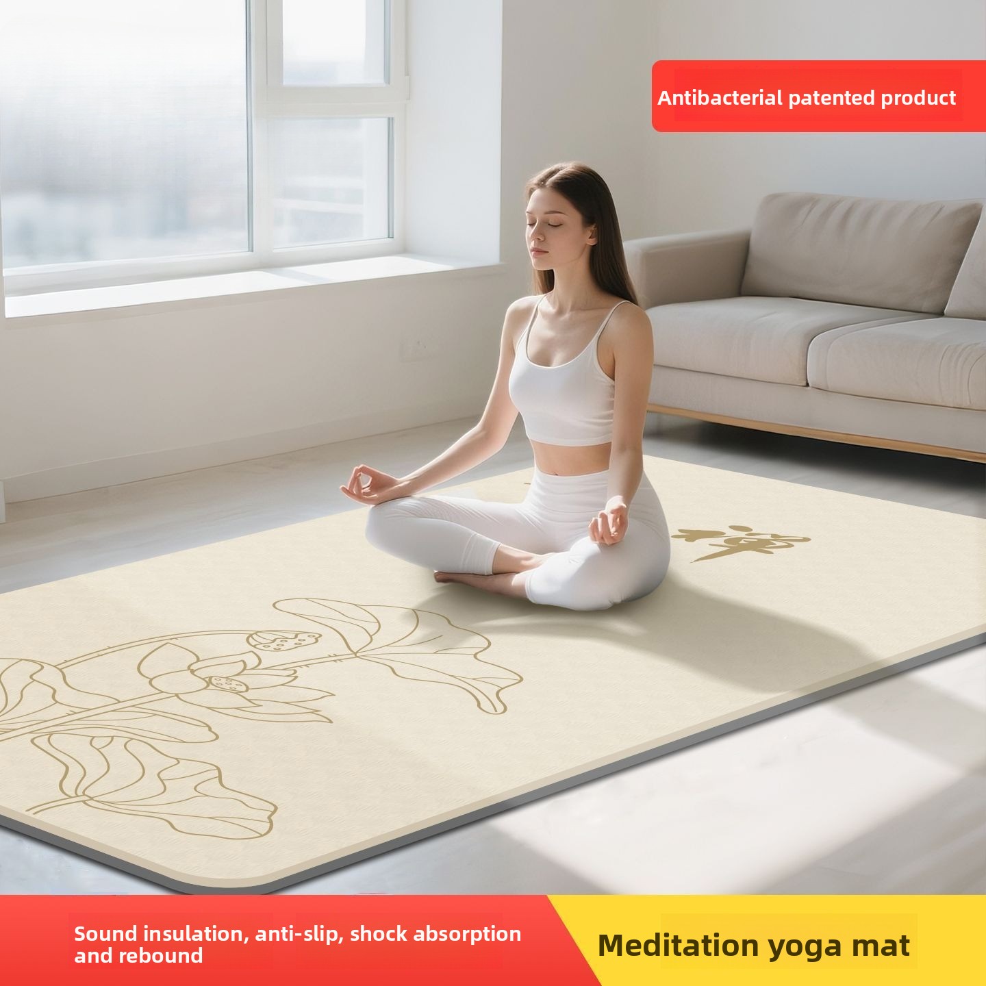 Zen Meditation Women's Yoga Ma - Yoga Fitness Mat ulasan dan harga