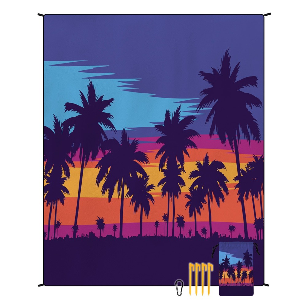 Palm Tree Beach Towel 71x86.6i - Yoga Fitness Mat ulasan dan harga